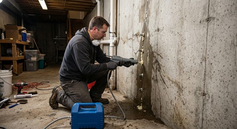 Basement Crack Repair in Anacortes, WA