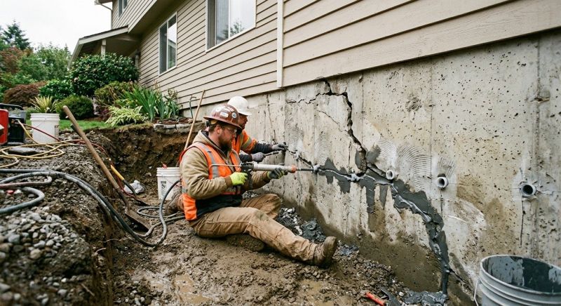 Basement Crack Repair in Anacortes, WA