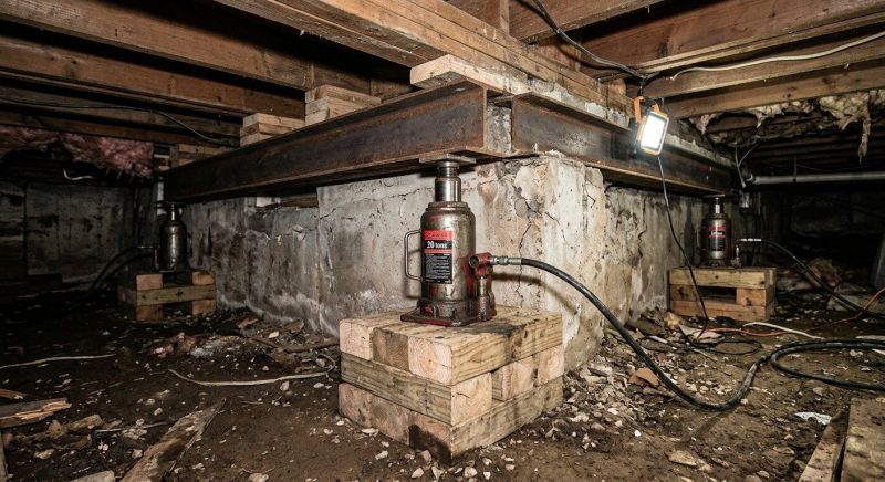 Foundation Jacking in Eastsound, WA