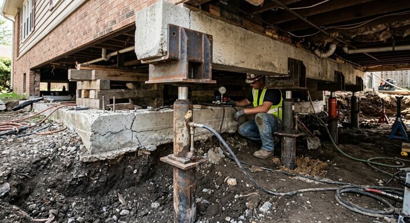 Foundation Lifting in Eastsound, WA
