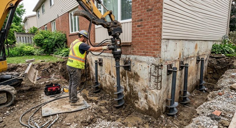 Helical Pile Installation in Anacortes, WA