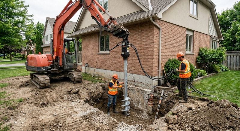Helical Pile Installation in Anacortes, WA