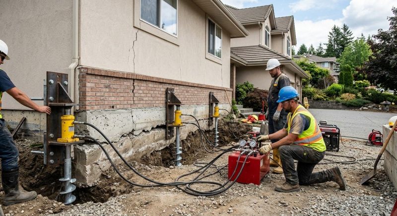 Sinking Foundation Lifting in Anacortes, WA